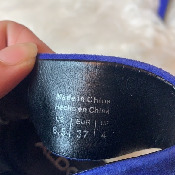 Aldo Women’s Deserto Bright Blue/Green Ankle Strap Dress Sandal Size 6.5 US - Picture 10 of 16